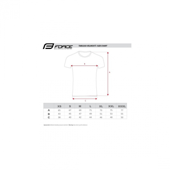 Tricou ciclism Force Bike rosu 3XL [2]