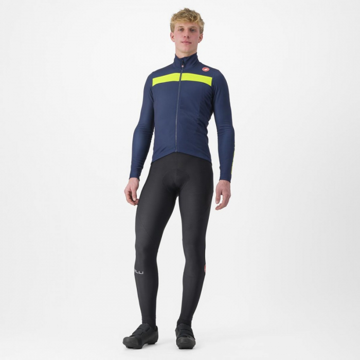Tricou cu maneca lunga Castelli Puro 3 FZ BelgianBlue/YellowFluoReflex L [5]