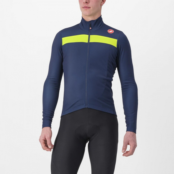 Tricou cu maneca lunga Castelli Puro 3 FZ BelgianBlue/YellowFluoReflex M [1]