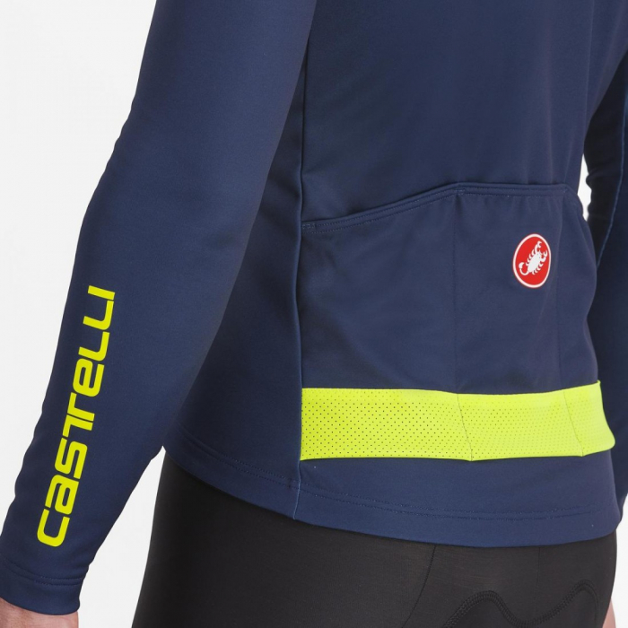Tricou cu maneca lunga Castelli Puro 3 FZ BelgianBlue/YellowFluoReflex S [3]