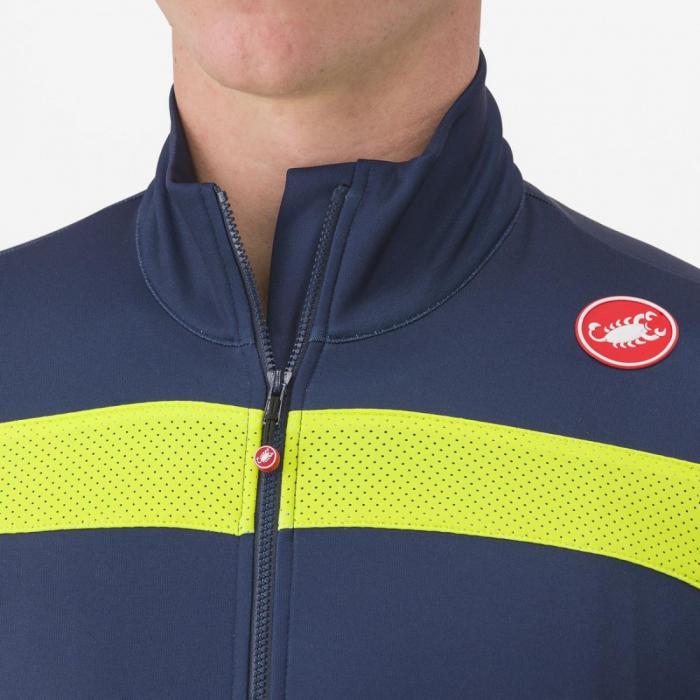 Tricou cu maneca lunga Castelli Puro 3 FZ BelgianBlue/YellowFluoReflex S [4]