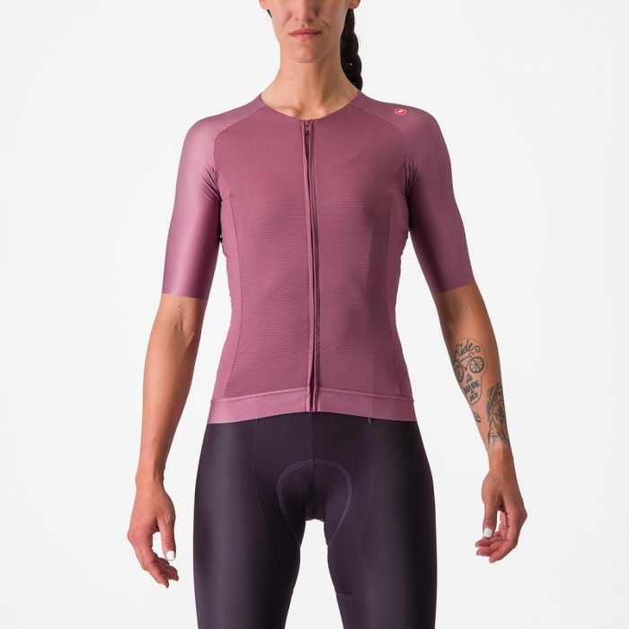 Tricou cu maneca scurta Castelli Aero PRO 7.0 W de dama Mov XS [1]