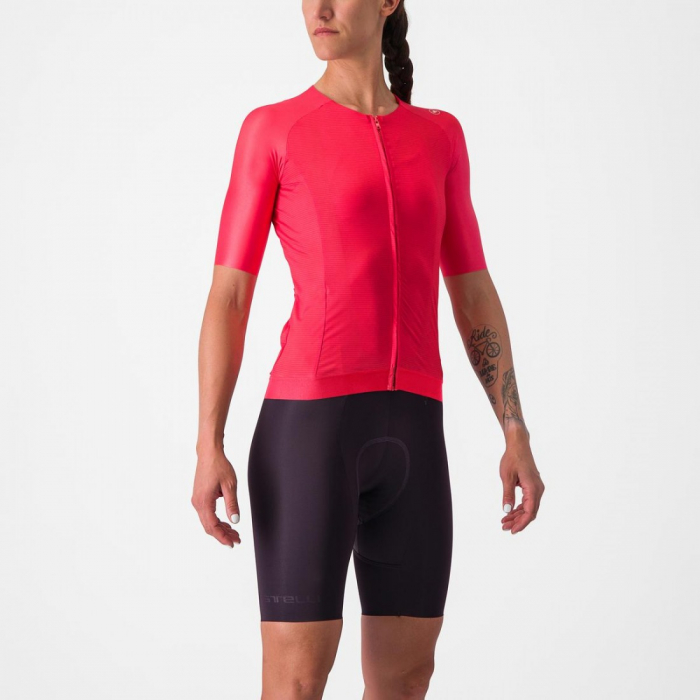 Tricou cu maneca scurta Castelli Aero PRO 7.0 W de dama Rosu M [3]