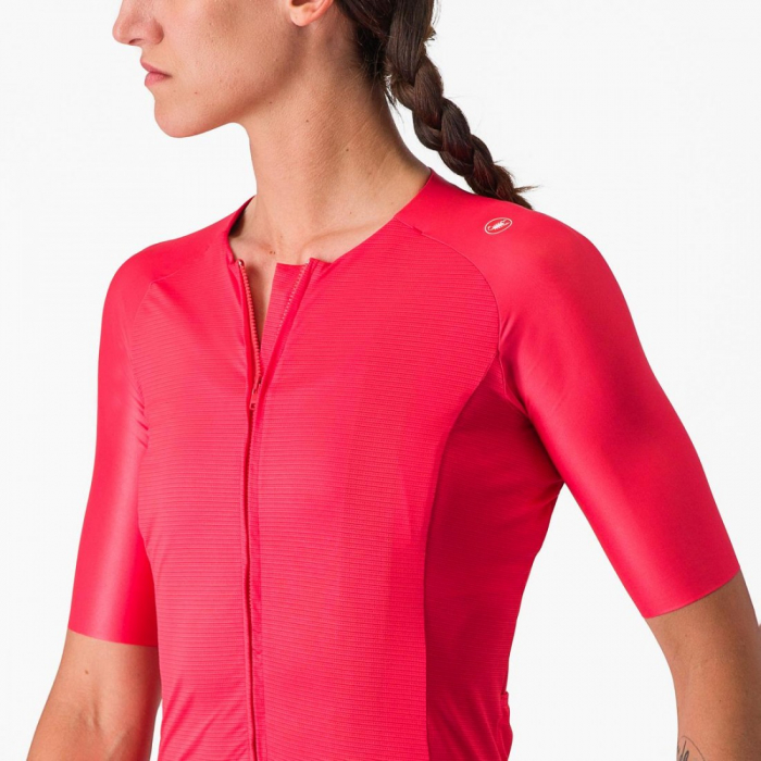 Tricou cu maneca scurta Castelli Aero PRO 7.0 W de dama Rosu S [5]