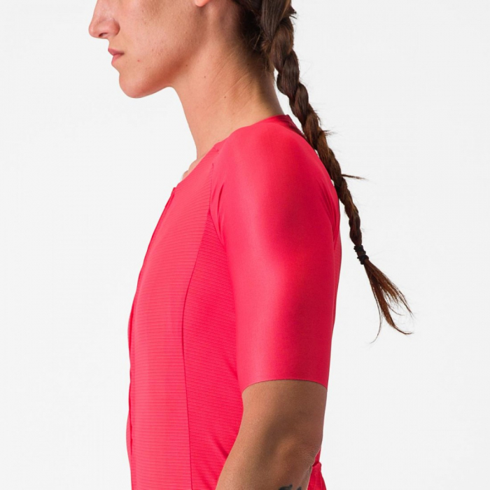 Tricou cu maneca scurta Castelli Aero PRO 7.0 W de dama Rosu S [6]