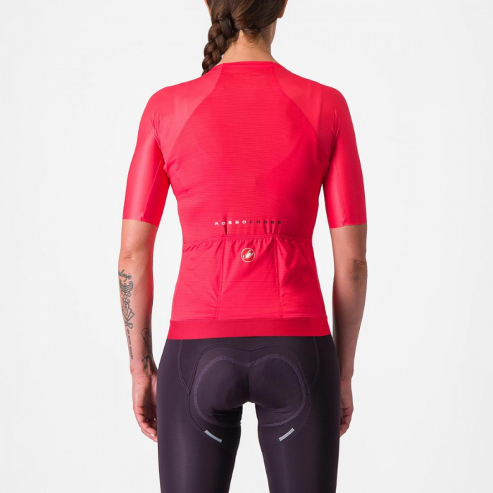 Tricou cu maneca scurta Castelli Aero PRO 7.0 W de dama Rosu XS [2]