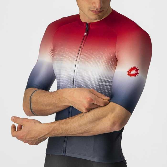 Tricou cu maneca scurta Castelli Aero Race 6.0 Rosu/Alb/Bleumarin XXL [5]