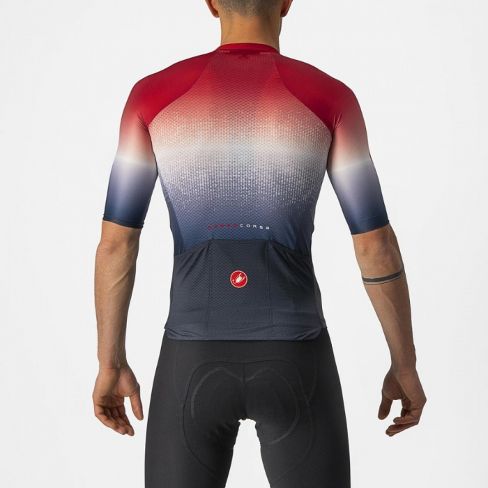 Tricou cu maneca scurta Castelli Aero Race 6.0 Rosu/Alb/Bleumarin XXL [2]