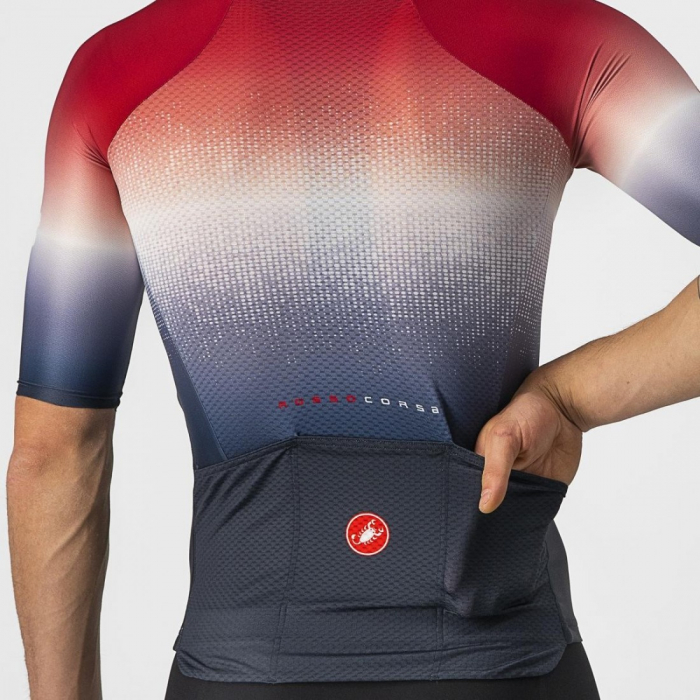 Tricou cu maneca scurta Castelli Aero Race 6.0 Rosu/Alb/Bleumarin XXL [3]
