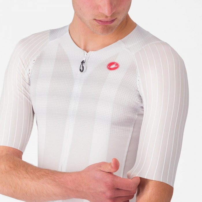 Tricou cu maneca scurta Castelli Aero Race 8S, pentru barbati, alb, L [2]