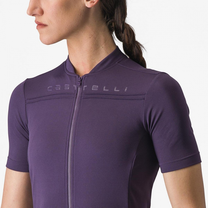Tricou cu maneca scurta Castelli Anima 4 de dama Mov S [7]