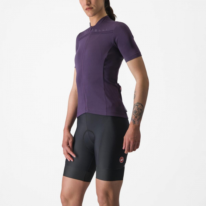 Tricou cu maneca scurta Castelli Anima 4 de dama Mov XS [3]