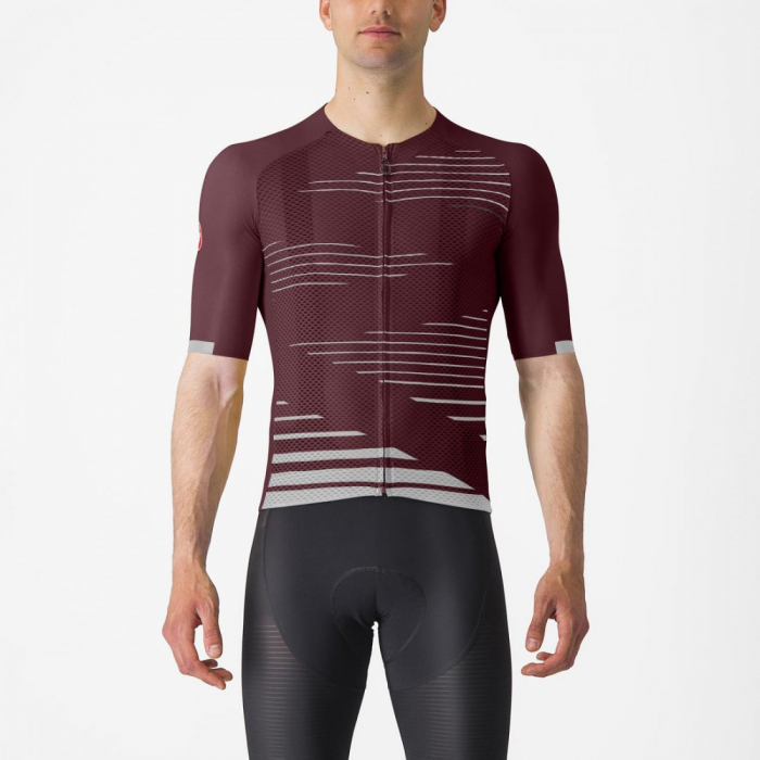 Tricou cu maneca scurta Castelli Climbers 4.0 Visiniu/Gri M [1]