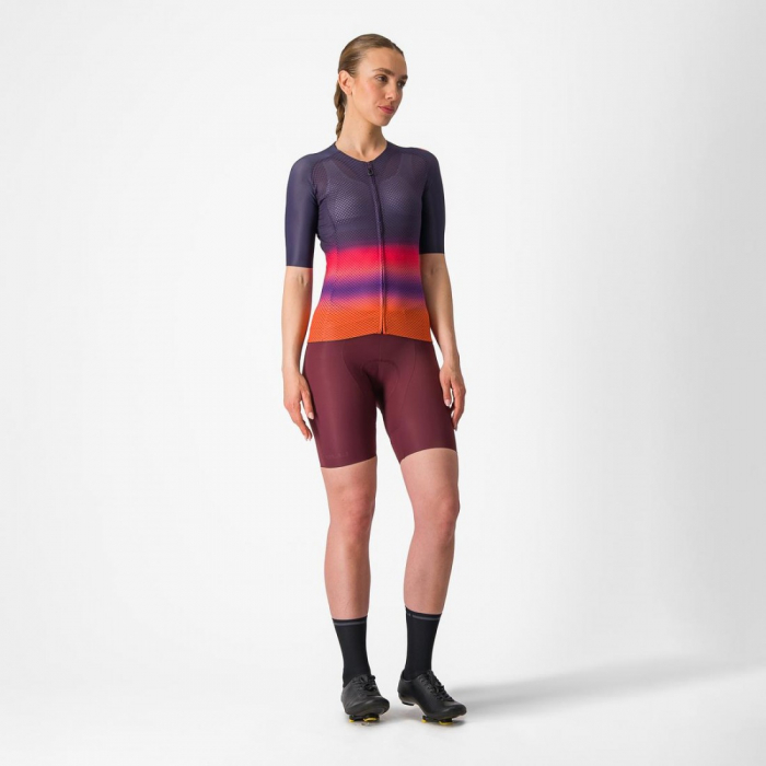 Tricou cu maneca scurta Castelli Climbers 4.0 W de dama Bleumarin/Magenta/Portocaliu M [7]
