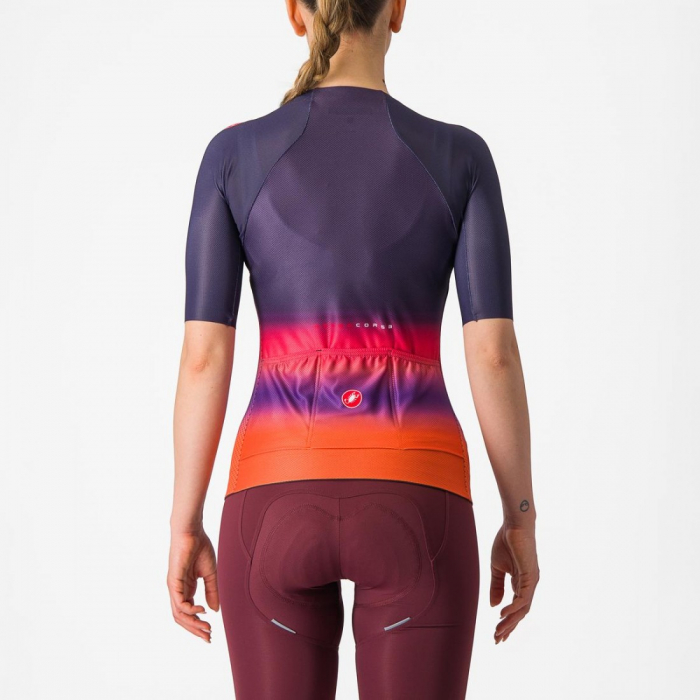 Tricou cu maneca scurta Castelli Climbers 4.0 W de dama Bleumarin/Magenta/Portocaliu M [2]
