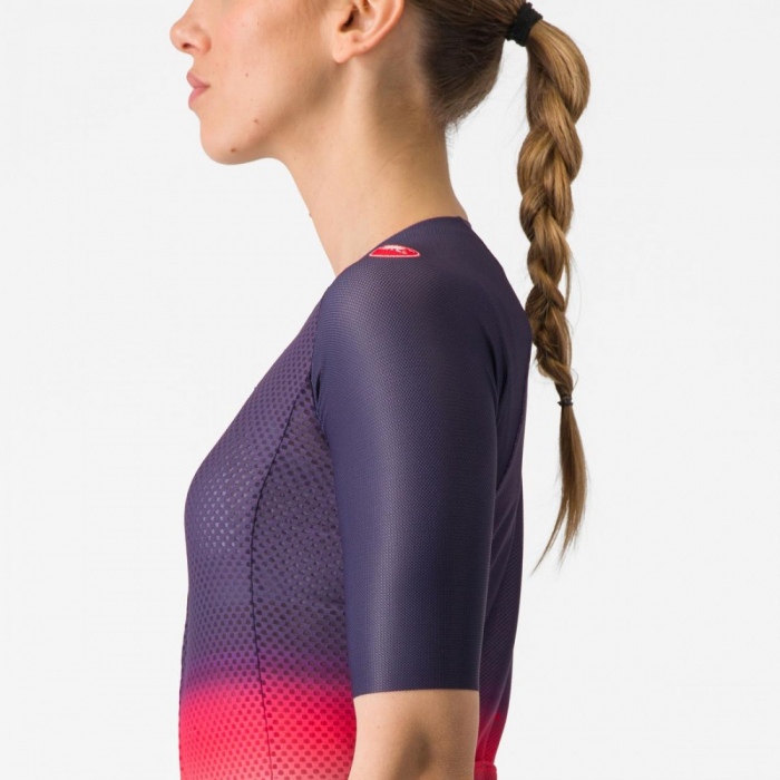 Tricou cu maneca scurta Castelli Climbers 4.0 W de dama Bleumarin/Magenta/Portocaliu M [5]