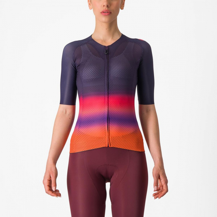 Tricou cu maneca scurta Castelli Climbers 4.0 W de dama Bleumarin/Magenta/Portocaliu XS [1]