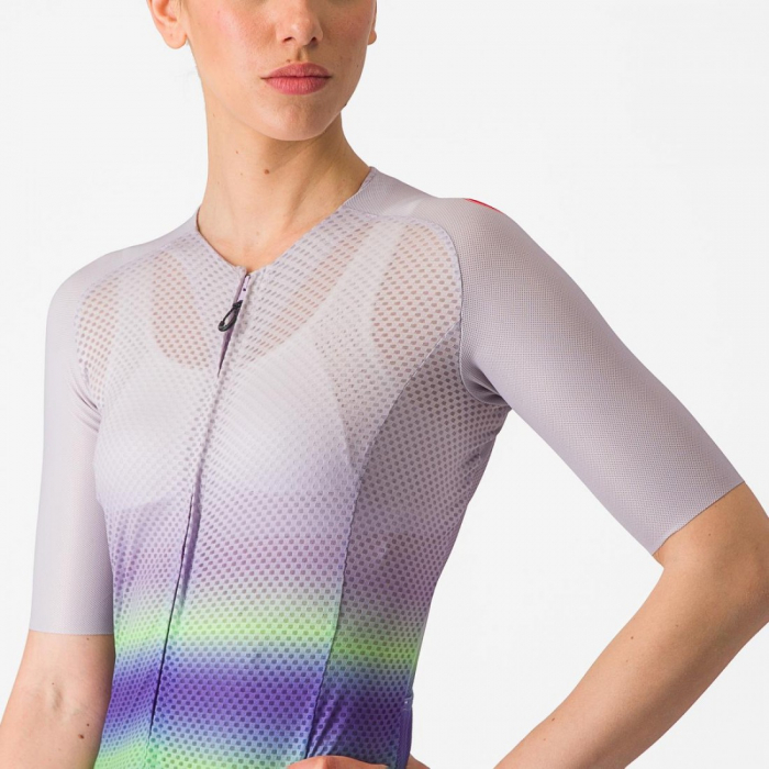 Tricou cu maneca scurta Castelli Climbers 4.0 W de dama Violet/Vernil/Mov XS [7]
