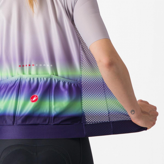 Tricou cu maneca scurta Castelli Climbers 4.0 W de dama Violet/Vernil/Mov XS [5]