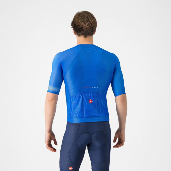 Tricou cu maneca scurta Castelli Climbers A/C, pentru barbati, albastru Italia/albastru belgian, XXL [4]