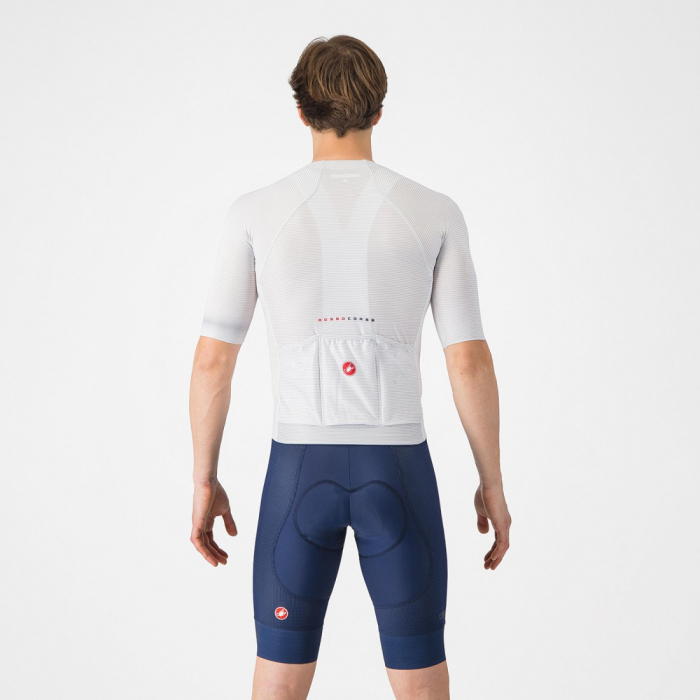 Tricou cu maneca scurta Castelli Climbers A/C, pentru barbati, gri argintiu/rosu, S [4]