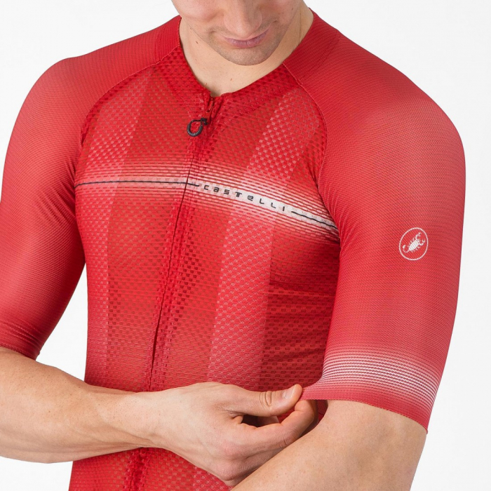 Tricou cu maneca scurta Castelli Climbers A/C, pentru barbati, rosu/negru, L [3]