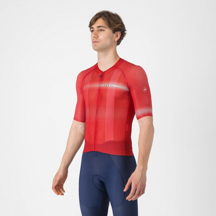 Tricou cu maneca scurta Castelli Climbers A/C, pentru barbati, rosu/negru, S [1]