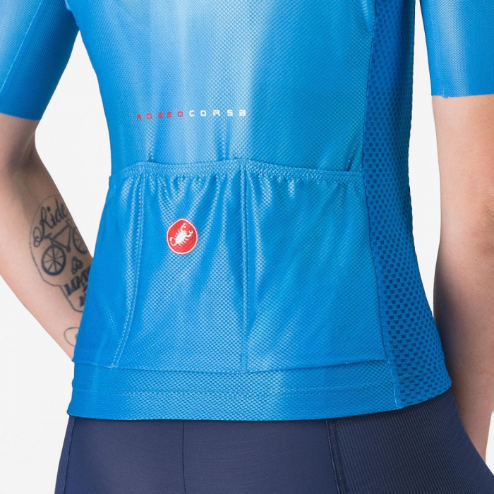 Tricou cu maneca scurta Castelli Climbers A/C W, pentru femei, albastru aquamarin, S [4]