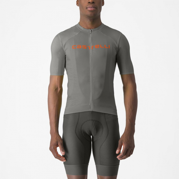 Tricou cu maneca scurta Castelli Elements Gri/Portocaliu XL [1]