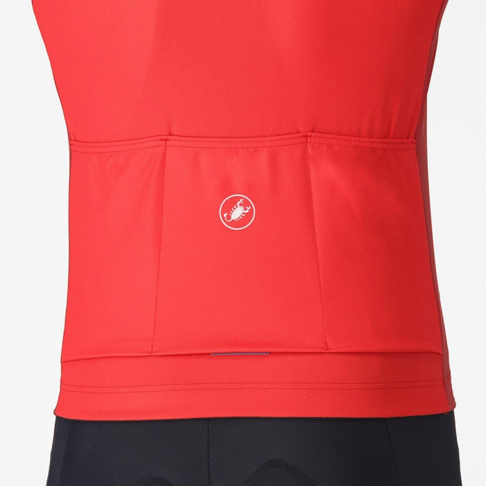 Tricou cu maneca scurta Castelli Entrata 6, pentru barbati, rosu/gri fumuriu-gri argintiu, L [5]