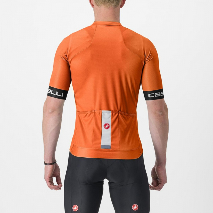 Tricou cu maneca scurta Castelli Entrata VI Portocaliu/Antracit L [2]