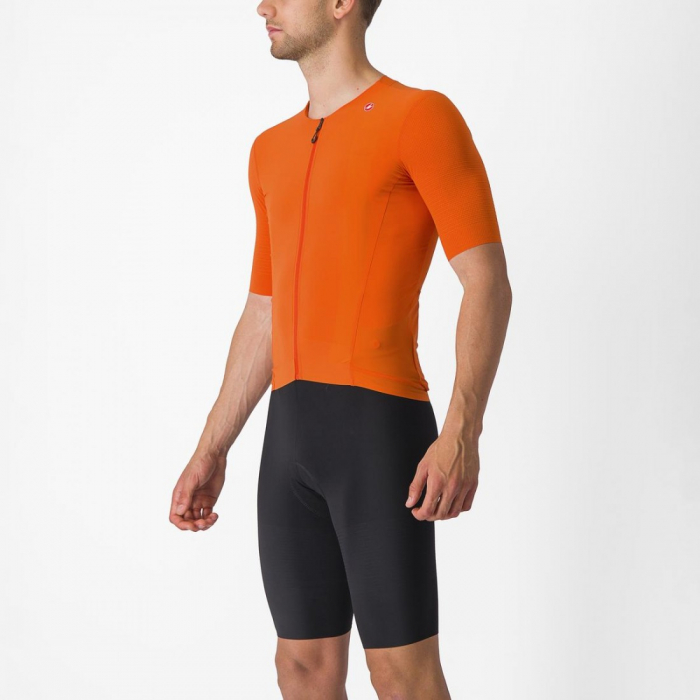 Tricou cu maneca scurta Castelli Premio Black Portocaliu M [3]