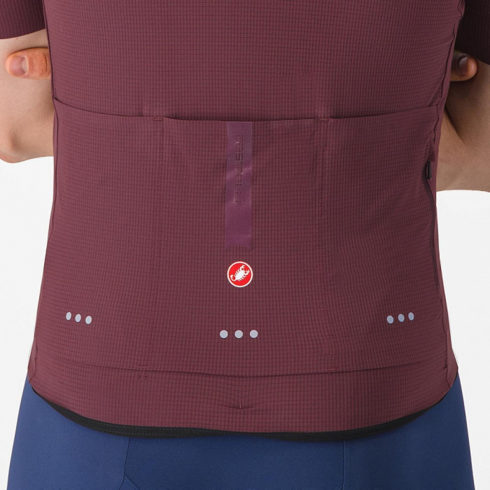 Tricou cu maneca scurta Castelli Premio EVO, pentru barbati, visiniu inchis, S [4]