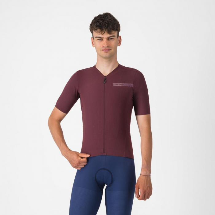Tricou cu maneca scurta Castelli Premio EVO, pentru barbati, visiniu inchis, S [1]