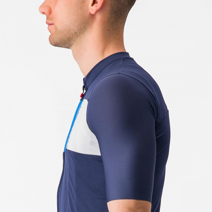 Tricou cu maneca scurta Castelli Prologo 7 Indigo/Albastru/Gri S [5]