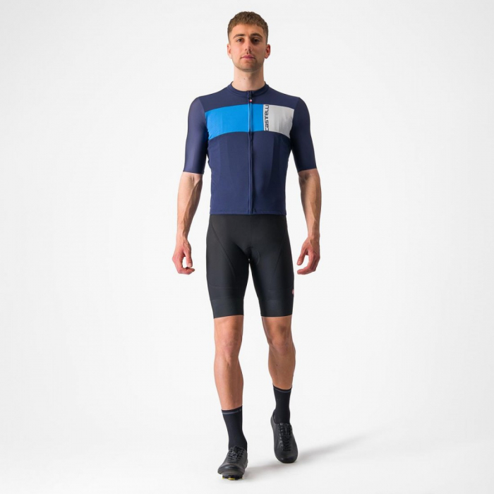 Tricou cu maneca scurta Castelli Prologo 7 Indigo/Albastru/Gri S [7]