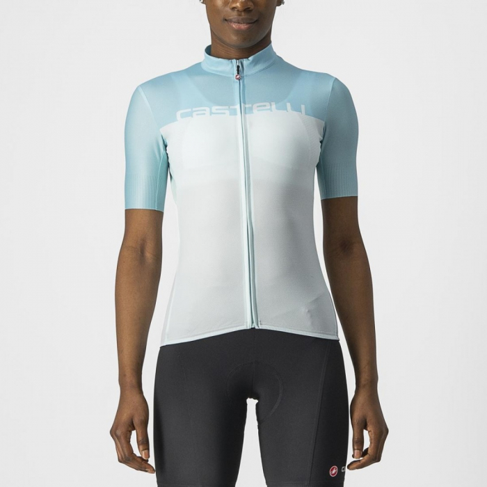 Tricou cu maneca scurta Castelli Velocissima de dama Alb/Bleu M [1]