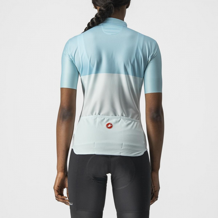 Tricou cu maneca scurta Castelli Velocissima de dama Alb/Bleu M [2]