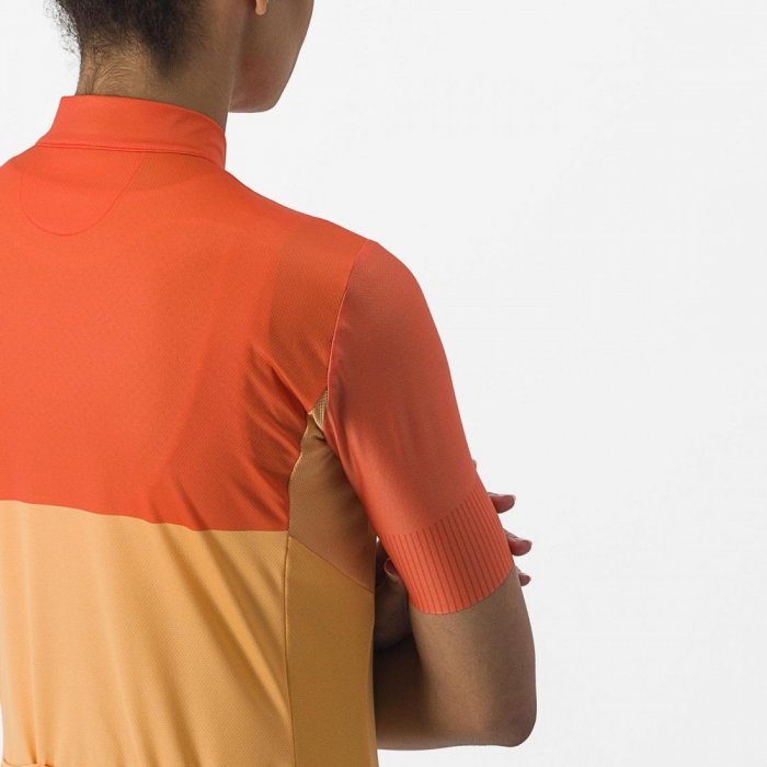 Tricou cu maneca scurta Castelli Velocissima de dama Galben/Portocaliu M [4]