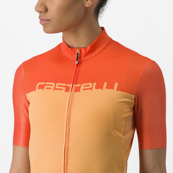 Tricou cu maneca scurta Castelli Velocissima de dama Galben/Portocaliu S [5]