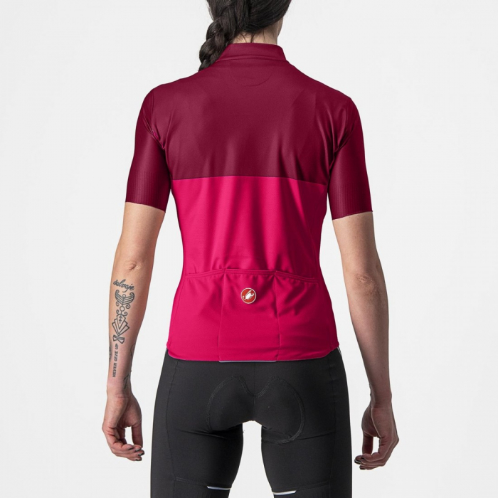 Tricou cu maneca scurta Castelli Velocissima de dama Rosu/Visiniu M [2]