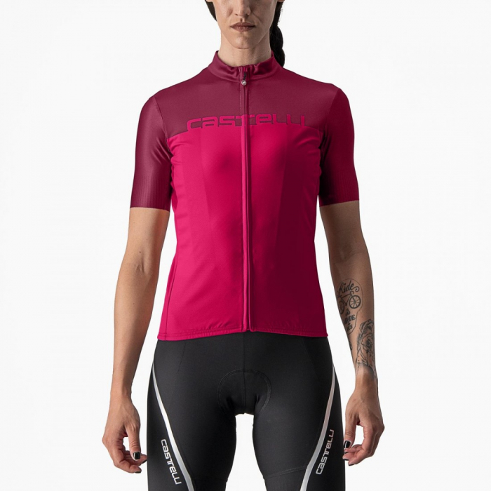 Tricou cu maneca scurta Castelli Velocissima de dama Rosu/Visiniu M [1]