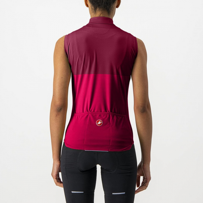 Tricou fara maneci Castelli Velocissima SL de dama Rosu/Visiniu M [2]