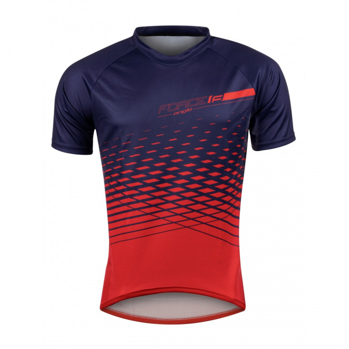 Tricou maneca scurta Force MTB Angle albastru/rosu L [3]