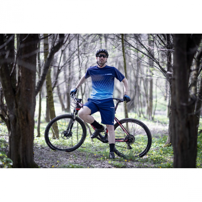 Tricou maneca scurta Force MTB Angle albastru XS [2]