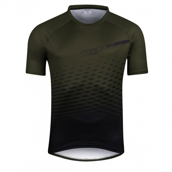 Tricou maneca scurta Force MTB Angle army S [3]