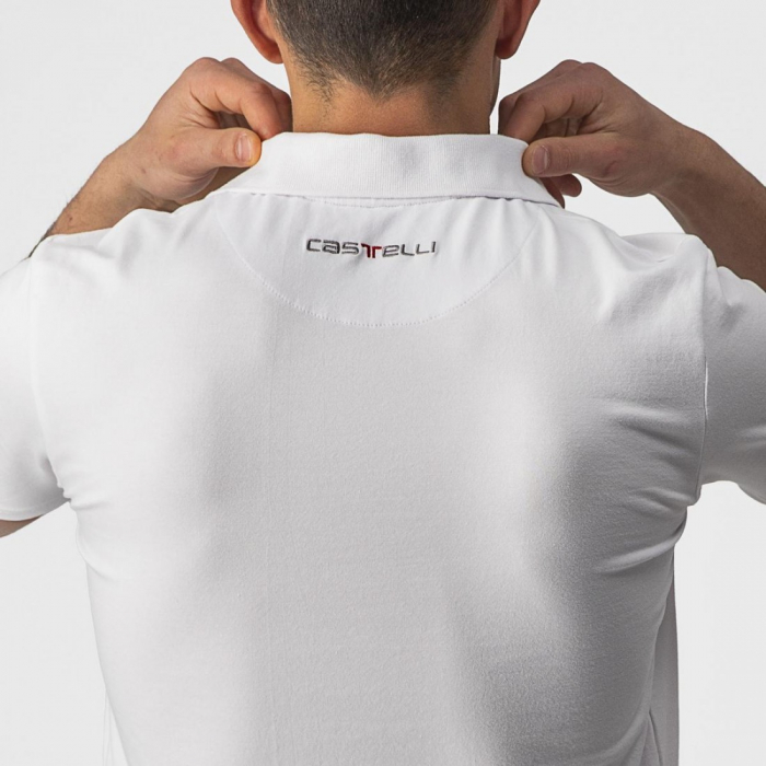 Tricou polo Castelli Race Day Alb XL [4]