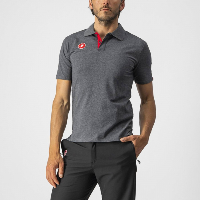 Tricou polo Castelli Race Day Gri L [1]