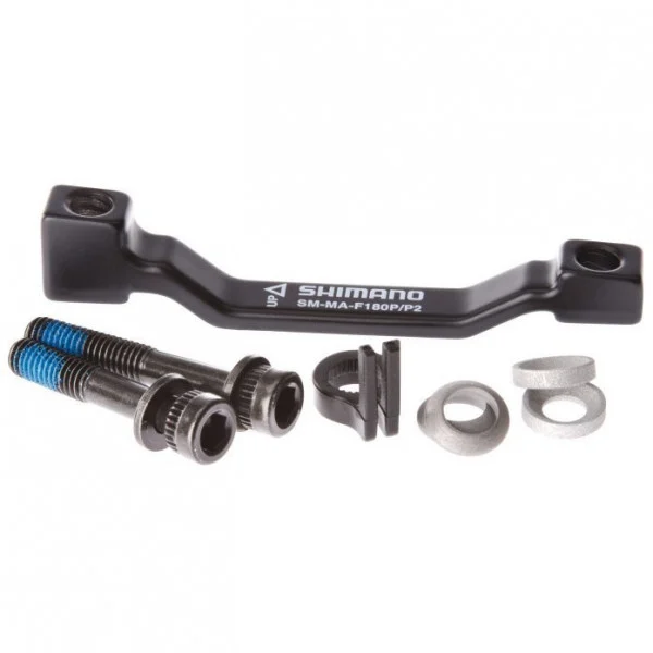 Frane - Adaptor etrier frana disc Shimano SM-MA-F180P/P2 cu suruburi stop ring si saibe