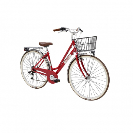Oras si Fitness - Bicicleta Adriatica Panarea Lady 28 Rosu/Alb 450mm